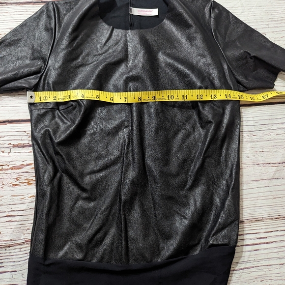 Commando Faux Leather Black T Shirt Bodysuit Medium Great Condition - Picture 8 of 11